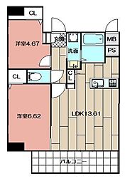 Prosperer光明 2LDKの間取図画像