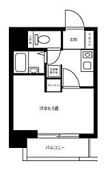 ジュエル京橋 1Kの間取図画像