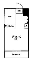 リ・ラフォーレ ワンルームの間取図画像
