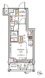 ヴォーガコルテ八丁畷駅前 1Kの間取図画像