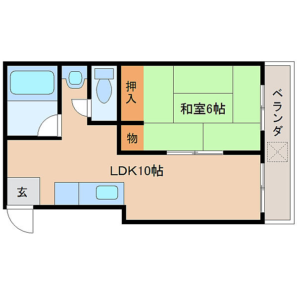 奈良県大和郡山市丹後庄町(賃貸マンション1LDK・1階・41.00㎡)の写真 その2