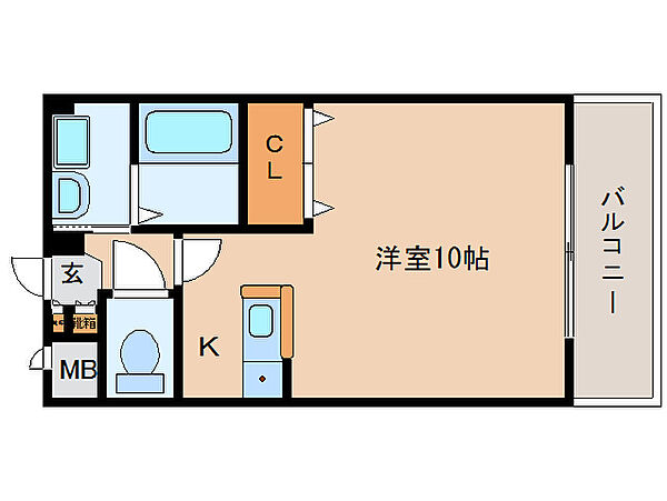 奈良県奈良市七条1丁目(賃貸マンション1R・2階・30.33㎡)の写真 その2