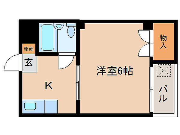 奈良県大和郡山市南大工町(賃貸マンション1K・2階・19.04㎡)の写真 その2