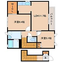 ウェアー法隆寺Ｂ棟  ｜ 奈良県生駒郡斑鳩町興留6丁目（賃貸アパート2LDK・2階・61.91㎡） その2