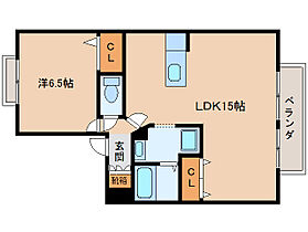 奈良県大和郡山市泉原町（賃貸アパート1LDK・2階・48.73㎡） その2