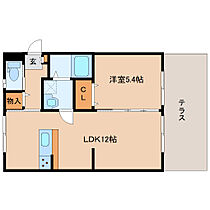 奈良県大和郡山市冠山町（賃貸アパート1LDK・1階・46.03㎡） その2