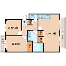 奈良県大和郡山市九条平野町（賃貸マンション2LDK・2階・60.75㎡） その2