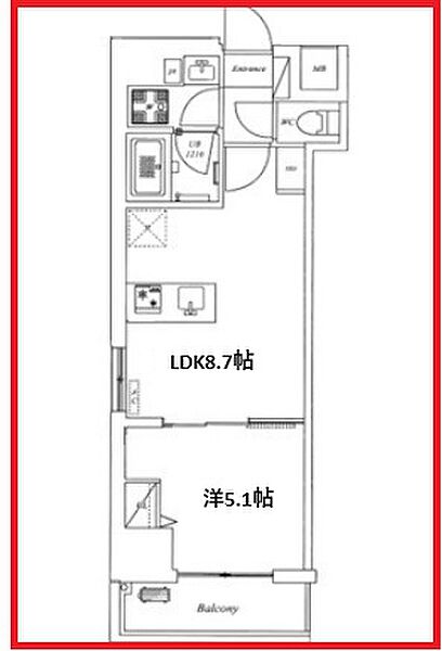 クリアル錦糸町 701｜東京都墨田区江東橋5丁目(賃貸マンション1LDK・7階・33.31㎡)の写真 その2