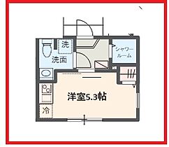 メルディア浅草II 301 ｜ 東京都台東区千束3丁目（賃貸アパート1R・3階・16.02㎡） その2