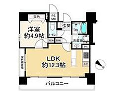 ライジングプレイス浅草弐番館 1LDKの間取図画像