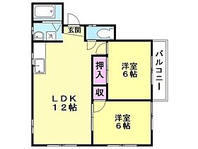 サンハイツＤ 201号室 ｜ 埼玉県本庄市朝日町1丁目（賃貸アパート2LDK・2階・53.82㎡） その2