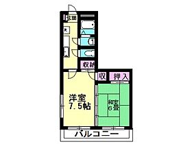 アクアランドマンション 101号室 ｜ 埼玉県本庄市南1丁目4-10（賃貸マンション2K・1階・25.20㎡） その2