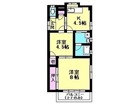 島崎ハイツ 202号室 ｜ 埼玉県本庄市駅南2丁目6-10（賃貸アパート2K・2階・47.61㎡） その2