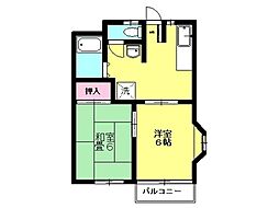 ソフィア37 2DKの間取図画像