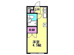 コーポプラン 1Kの間取図画像