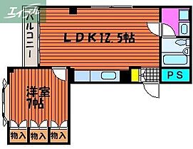 岡山県岡山市北区富田町2丁目（賃貸マンション1LDK・5階・51.97㎡） その2