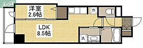 岡山県岡山市北区天瀬（賃貸マンション1R・2階・28.23㎡） その2