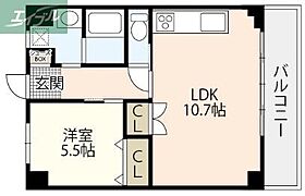 岡山県岡山市北区今5丁目（賃貸マンション1LDK・4階・40.15㎡） その2