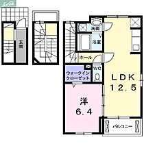 岡山県岡山市中区中納言町（賃貸アパート1LDK・3階・54.19㎡） その2