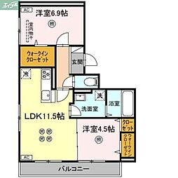 JR吉備線 備前三門駅 徒歩7分 3階/-