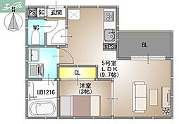 REGALEST 伊島I 1LDKの間取図画像