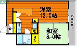 チュリス幸町マンション 1LDKの間取図画像