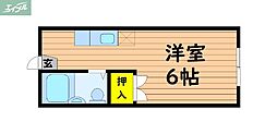 PINELINK津高 ワンルームの間取図画像