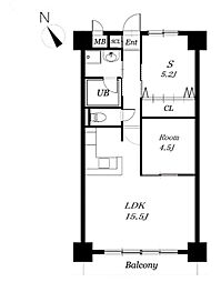 ROSETOWER元今泉 1SLDKの間取図画像