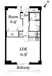 斎藤マンション 1LDKの間取図画像