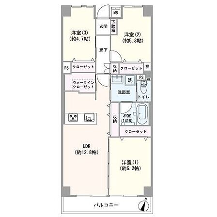 東南向きにつき、明るい陽光が差し込む住まいです。リノベーション実施により、気持ちよく新生活をスタートできます。