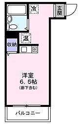 CSEハイツ林間 ワンルームの間取図画像