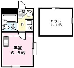 イルマーレ東向島 1Kの間取図画像