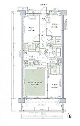 シティテラス横濱仲町台弐番館 3LDKの間取図画像