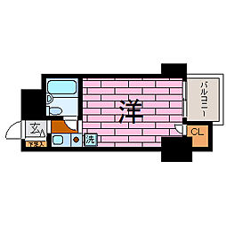 GSハイム高速神戸 ワンルームの間取図画像