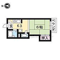 ライトハウス・イースト 202 ｜ 京都府京都市伏見区京町北8丁目（賃貸アパート1R・2階・19.25㎡） その2