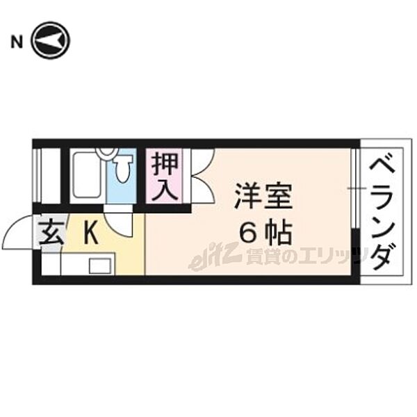 京都府京都市西京区上桂宮ノ後町(賃貸マンション1K・2階・18.00㎡)の写真 その2