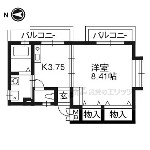 京都府京都市西京区山田中吉見町(賃貸アパート1K・1階・35.73㎡)の写真 その2