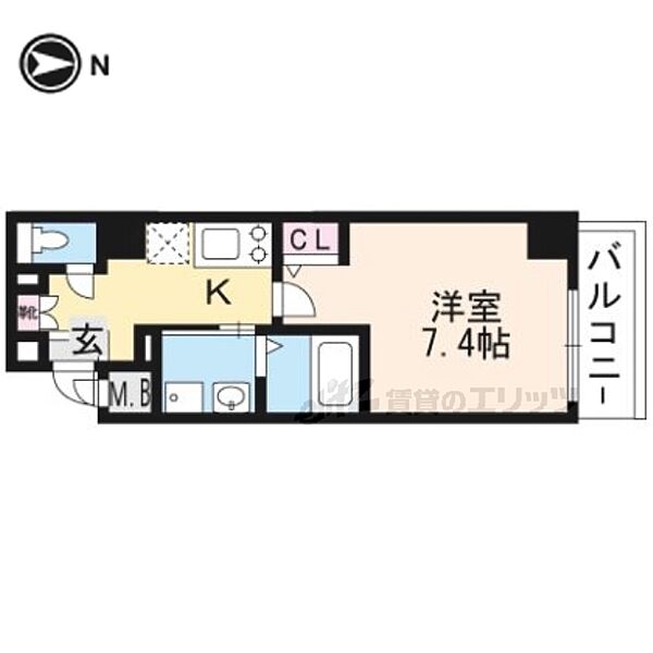 エスカーサ京都四条梅津 ｜京都府京都市右京区梅津南上田町(賃貸マンション1K・7階・26.40㎡)の写真 その2