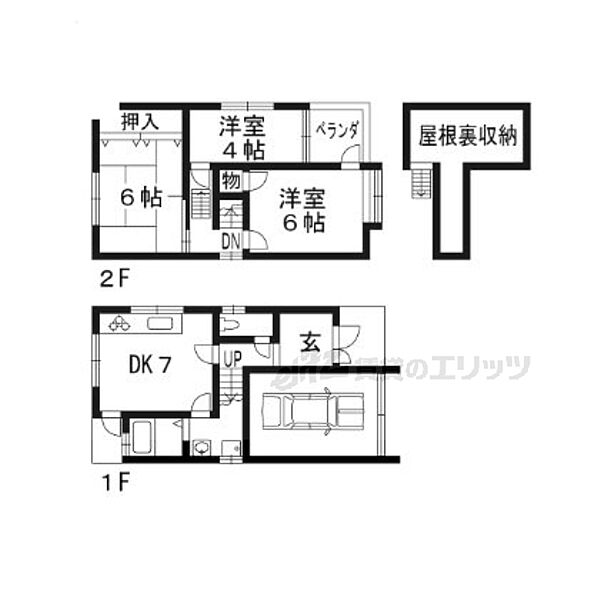 上野北町168貸家 ｜京都府京都市西京区桂上野北町(賃貸一戸建3LDK・2階・65.43㎡)の写真 その2