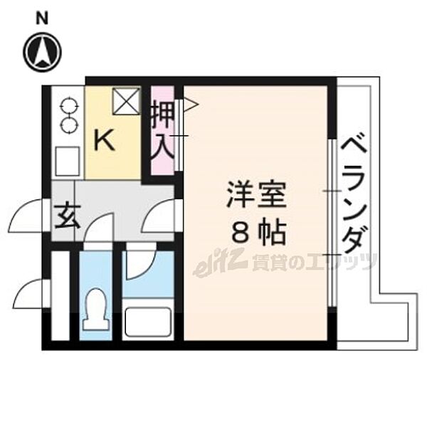 京都府京都市伏見区深草野手町(賃貸マンション1K・3階・23.60㎡)の写真 その2