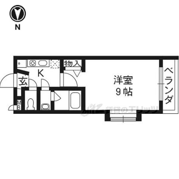 ヴェルデュール 108｜京都府京都市西京区樫原杉原町(賃貸マンション1K・1階・28.00㎡)の写真 その2