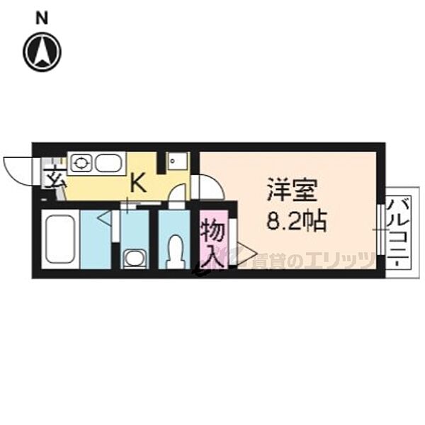 京都府京都市伏見区深草出羽屋敷町(賃貸アパート1K・1階・25.50㎡)の写真 その2