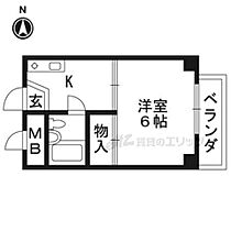 高辻ローズハイツ 206 ｜ 京都府京都市右京区西院久田町（賃貸マンション1K・2階・18.00㎡） その2