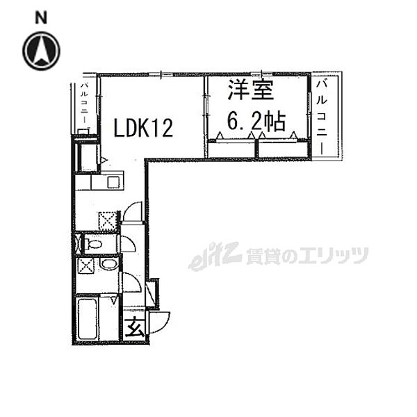 京都府京都市南区吉祥院西浦町(賃貸アパート1LDK・2階・45.80㎡)の写真 その2