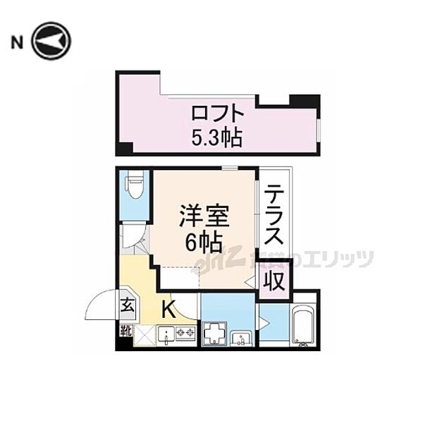 イロハ淀下津町 103｜京都府京都市伏見区淀下津町(賃貸アパート1R・1階・20.66㎡)の写真 その2