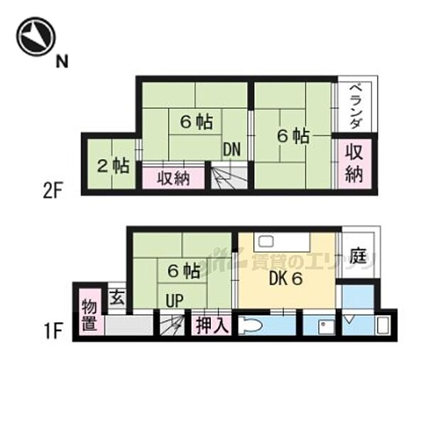 京都府京都市伏見区深草平田町(賃貸一戸建4DK・1階・56.20㎡)の写真 その2