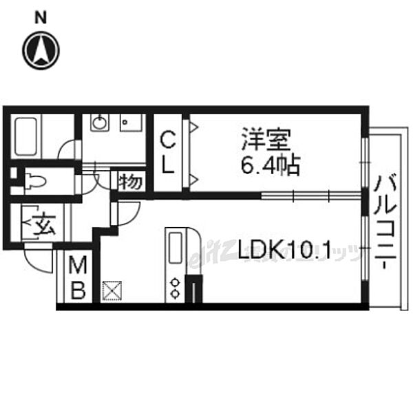 カサドラーダ九条烏丸 101｜京都府京都市南区東九条石田町(賃貸マンション1LDK・1階・40.97㎡)の写真 その2