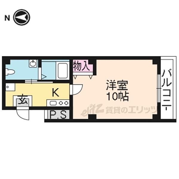 Ｅ’ｚ西院 202｜京都府京都市右京区西院三蔵町(賃貸マンション1K・2階・27.82㎡)の写真 その2