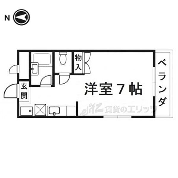 グロリアハイツ 306｜京都府長岡京市長岡２丁目(賃貸マンション1K・3階・21.00㎡)の写真 その2