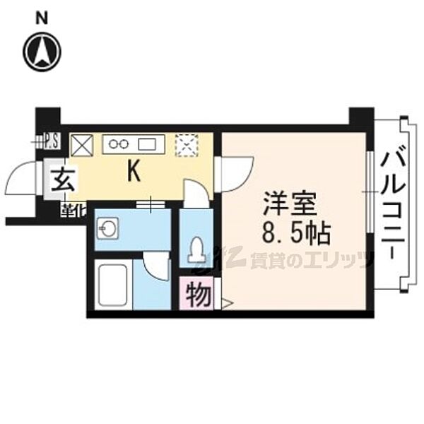 ロジュマン協和 205｜京都府京都市東山区本町二十一丁目(賃貸マンション1K・2階・26.31㎡)の写真 その2